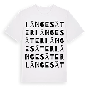 Långesäter ordlek t-shirt – ekologisk bomull t-shirt från Pinshirt