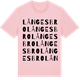 Pink Cotton t-shirt med Långesbro ordlek t-shirt