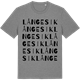 Mid Heather Gray t-shirt med Långesik ordlek t-shirt