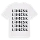 White t-shirt med Långesik ordlek t-shirt