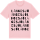 Pink Cotton t-shirt med Långesjö ordlek t-shirt