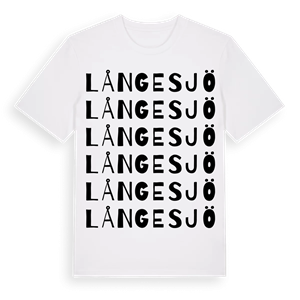 Långesjö ordlek t-shirt – ekologisk bomull t-shirt från Pinshirt