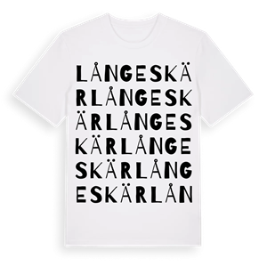 Långeskär ordlek t-shirt – ekologisk bomull t-shirt från Pinshirt