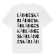 White t-shirt med Långeskär ordlek t-shirt