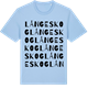 Blue Soul t-shirt med Långeskog ordlek t-shirt