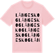 Pink Cotton t-shirt med Långeskog ordlek t-shirt