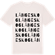 Vintage White t-shirt med Långeskog ordlek t-shirt