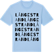 Blue Soul t-shirt med Långestrand ordlek t-shirt