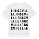 White t-shirt med Långevall ordlek t-shirt