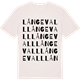 Vintage White t-shirt med Långevall ordlek t-shirt