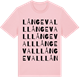 Pink Cotton t-shirt med Långevall ordlek t-shirt