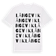 White t-shirt med Långevik ordlek t-shirt