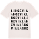 Vintage White t-shirt med Långevik ordlek t-shirt