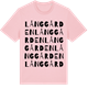 Pink Cotton t-shirt med Långgården ordlek t-shirt