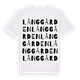 White t-shirt med Långgården ordlek t-shirt