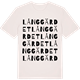 Vintage White t-shirt med Långgärdet ordlek t-shirt
