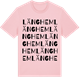 Pink Cotton t-shirt med Länghem ordlek t-shirt
