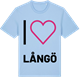 Blue Soul t-shirt med Jag älskar Långö t-shirt stort tryck