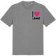 Mid Heather Gray t-shirt med Jag älskar Långö t-shirt litet tryck