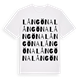 White t-shirt med Långöna ordlek t-shirt