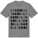 Mid Heather Gray t-shirt med Långöna ordlek t-shirt