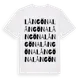 White t-shirt med Långöna ordlek t-shirt