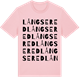Pink Cotton t-shirt med Långsered ordlek t-shirt