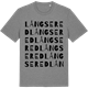 Mid Heather Gray t-shirt med Långsered ordlek t-shirt