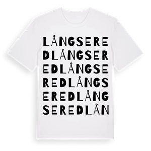 Långsered ordlek t-shirt – ekologisk bomull t-shirt från Pinshirt