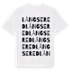 White t-shirt med Långsered ordlek t-shirt