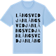 Blue Soul t-shirt med Långsvedjan ordlek t-shirt