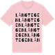 Pink Cotton t-shirt med Långtegen ordlek t-shirt