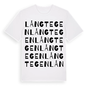 Långtegen ordlek t-shirt – ekologisk bomull t-shirt från Pinshirt