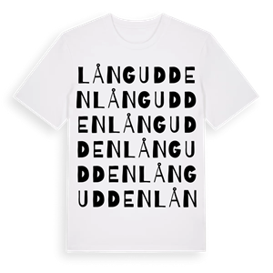 Långudden ordlek t-shirt – ekologisk bomull t-shirt från Pinshirt