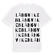 White t-shirt med Långviken ordlek t-shirt