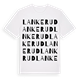 White t-shirt med Lankerud ordlek t-shirt