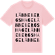 Pink Cotton t-shirt med Lännebergshage ordlek t-shirt