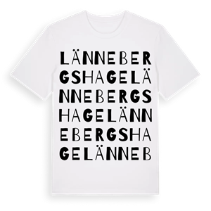Lännebergshage ordlek t-shirt – ekologisk bomull t-shirt från Pinshirt