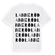 White t-shirt med Lanneröd ordlek t-shirt