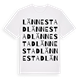 White t-shirt med Lännestad ordlek t-shirt