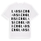 White t-shirt med Lansberg ordlek t-shirt