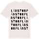 Vintage White t-shirt med Lånstorp ordlek t-shirt