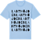 Blue Soul t-shirt med Lanthöjden ordlek t-shirt