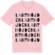 Pink Cotton t-shirt med Lanthöjden ordlek t-shirt