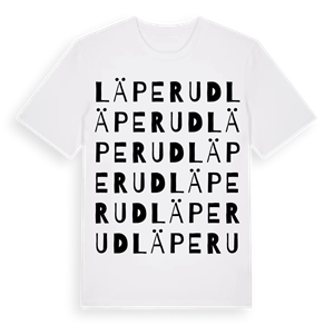 Läperud ordlek t-shirt – ekologisk bomull t-shirt från Pinshirt
