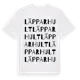 White t-shirt med Läpparhult ordlek t-shirt