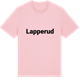 Pink Cotton t-shirt med Lapperud fetstil t-shirt