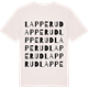 Vintage White t-shirt med Lapperud ordlek t-shirt