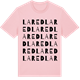 Pink Cotton t-shirt med Lared ordlek t-shirt