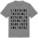 Mid Heather Gray t-shirt med Läresbo ordlek t-shirt